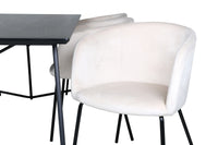 Spisegruppe Berit & Petra 190 x 90 – beige og svart