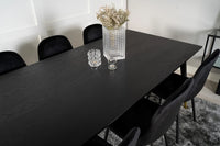 Spisegruppe Dipp & Polar 180 x 90 med 2-pakk spisestoler – svart