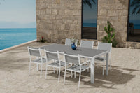 Spisegruppe Break & Copacabana 205 x 90 + spisestol 2-pakk – grå