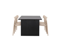 Spisegruppe Ursholmen & Vail 2-pakk 200 × 100 – beige og svart