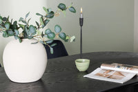 Spisegruppe oval 180 x 90 med 2-pakk spisestol – svart