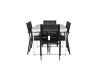 Spisegruppe Copacabana & Merlo 2-pakk 200 x 90 – svart og hvit