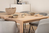 Spisegruppe Slider & Berit 170 x 95 – hvitvasket og grå