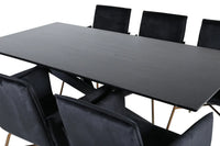 Spisegruppe Petra & Piazza 180 x 90 – svart