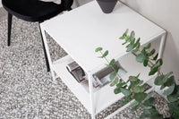 Sidebord stål 50 x 50 – hvit