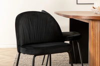 Spisegruppe Bianca og oval 2-pakk 200 x 90 – svart og valnøtt