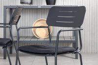 Spisestol Nicke & Marbella 2-pakk + rektangulært spisebord 160 x 100 – svart