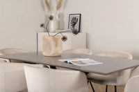 Spisegruppe Berit & Piazza 180 x 90 – beige og svart