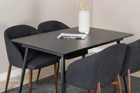 Spisegruppe Silar & Arch 120 x 80 + 2-pakk spisestoler – svart