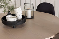 Spisegruppe Polar & Olivia 2-pakk + Rundt spisebord ⌀110 – svart og hvitlasert