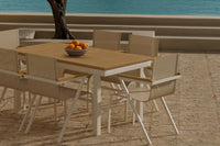 Spisegruppe Mexico & Panama 6-pakk 160 x 90 – beige og natur