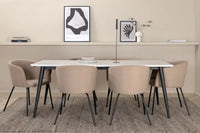 Spisegruppe Berit & Jimmy 195 x 90 – beige og hvit