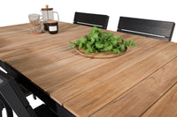 Spisestol Levels & Mexico 2-pakk – svart + Rektangulært spisebord 180 x 90 – natur