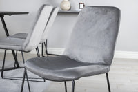 Spisestol Muce & Marina 2-pakk + Spisebord Muce & Marina 180 x 90 – grå og svart