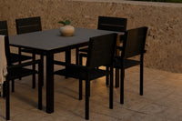 Spisegruppe Levels 160 x 100 + spisestol 2-pakk – svart