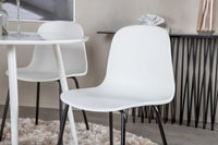 Spisestol Arctic & Plaza 2-pakk + Spisebord rundt ⌀100 – hvit