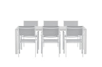 Spisegruppe Copacabana & Break 2-pakk 205 x 90 – grå og hvit