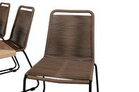 Spisebord Panama & Lindos rektangulært 152 x 90 + spisestol 2-pakk – svart og brun