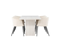 Spisegruppe Berit & Olga 200 x 90 – beige og hvit