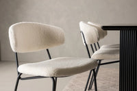 Spisegruppe Chico & Vail 2-pakk + spisebord 200 × 100 – hvit og svart