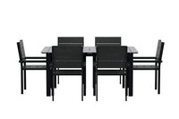Spisegruppe Levels 160 x 100 + spisestol 2-pakk – svart