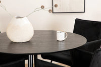 Spisegruppe Petra & Dipp med rundt spisebord ⌀115 – svart