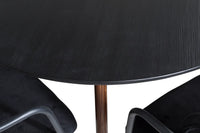 Spisestol Arrow & Plaza 2-pakk + Spisebord rundt ⌀100 – svart
