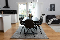 Spisestol Polar & Inca 2-pakk + Rektangulært spisebord 160 x 85 – svart