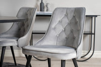 Spisestol Velvet Deluxe 2-pakk – lys grå
