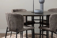 Spisestol Modesto & Copenhagen 2-pakk – brun + Spisebord rundt ⌀115 – mocca