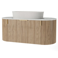Servantskap La simplicite – eik / hvit / 100 cm